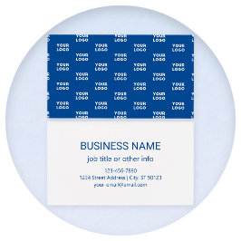 Uw ontwerp of zakelijke Logo | Blauw betegeld patr Visitekaartje