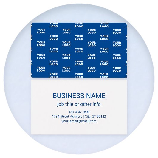 Uw ontwerp of zakelijke Logo | Blauw betegeld patr Visitekaartje