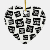 Uw ontwerp of zakelijke Logo | Willekeurige plaats Keramisch Ornament (Voorkant)