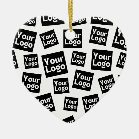 Uw ontwerp of zakelijke Logo | Willekeurige plaats Keramisch Ornament (Voorkant)