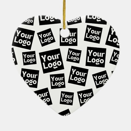 Uw ontwerp of zakelijke Logo | Willekeurige plaats Keramisch Ornament (Achterkant)