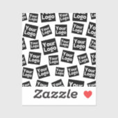 Uw ontwerp of zakelijke Logo | Willekeurige plaats Sticker (Vel)