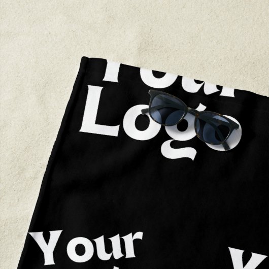 Uw ontwerp of zakelijke Logo | Willekeurige plaats Strandlaken (In situ)