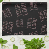 Uw ontwerp of zakelijke Logo | Willekeurige plaats Theedoek (Gevouwen)