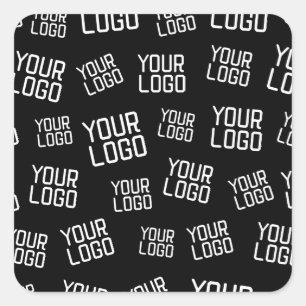 Uw ontwerp of zakelijke Logo   Willekeurige plaats Vierkante Sticker