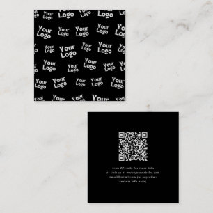 Uw ontwerp of zakelijke Logo Willekeurige plaats Vierkante Visitekaartje