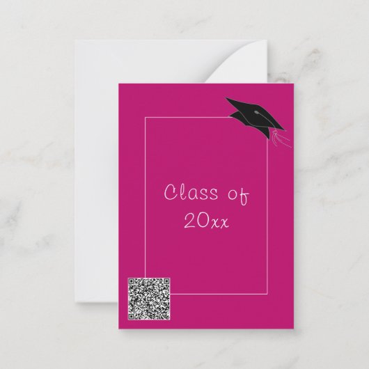 Uw ontwerp QR Code Afstuderen Invitation Sjabloon (Achterkant)