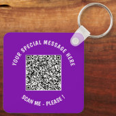 Uw ontwerp QR Code Sleutelhanger Voorbeeld aangepa (Achterkant)