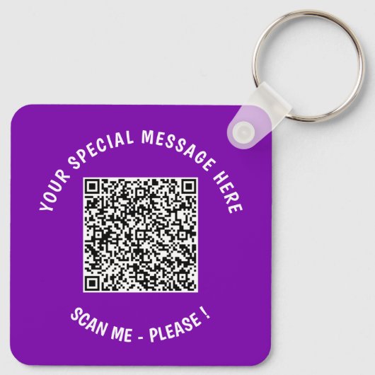 Uw ontwerp QR Code Sleutelhanger Voorbeeld aangepa (Achterkant)