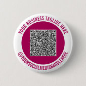 Uw ontwerp QR-code Social Media Button Sjabloon (Voorkant)