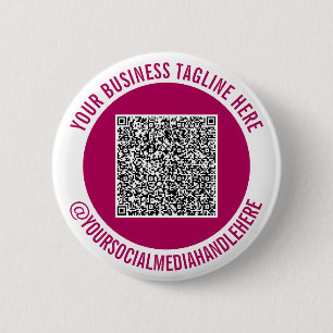 Uw ontwerp QR-code Social Media Button Sjabloon