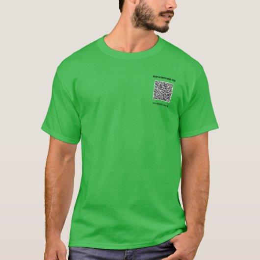 Uw ontwerp QR-code T-shirt Voorbeeld aangepaste te (Voorkant)