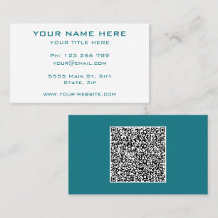 Uw ontwerp QR-code Visitekaartje Aangepaste kleur