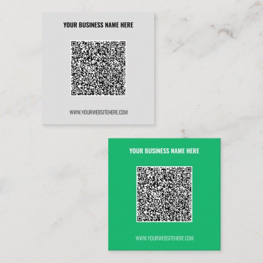 Uw ontwerp QR-code Visitekaartje voorbeeld (Voorkant / Achterkant)