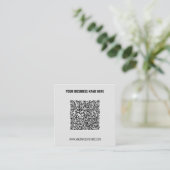 Uw ontwerp QR-code Visitekaartje voorbeeld (Staand voorkant)