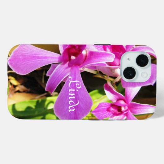 Uw ontwerp roze orchidee Case-Mate iPhone case (Achterkant (horizontaal))