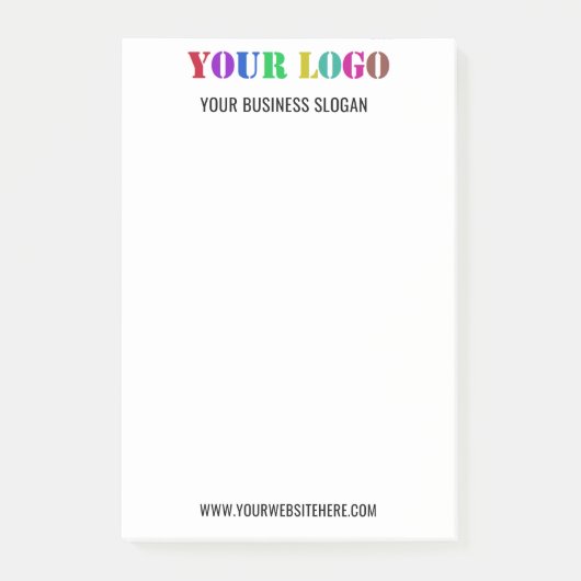 Uw ontwerpbedrijf Logo Post-it® notes voorbeeld (Voorkant)