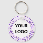 Uw ontwerpbedrijf Logo Text Sleutelhanger Sjabloon (Voorkant)