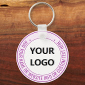 Uw ontwerpbedrijf Logo Text Sleutelhanger Sjabloon (Achterkant)