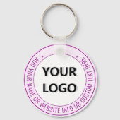 Uw ontwerpbedrijf Logo Text Sleutelhanger Sjabloon (Achterkant)