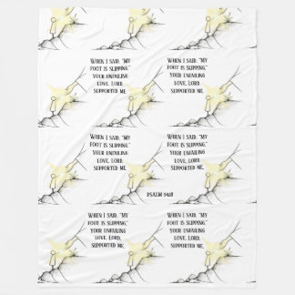Uw onwankelbare liefde steunde mij - Psalm 94:18 Fleece Deken