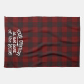 Uw Opinie Recept Rood & Zwart Flanel Theedoek (Horizontaal)