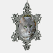 Uw Ornament met foto's van Pet Cat Snowflake (Links)