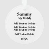 Uw Ornament voor huisdieren (achterkant)