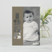 Uw oude foto geboren 1955 70ste verjaardag Uitnodi Kaart (Staand voorkant)