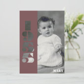 Uw oude fotojaar 1955 70ste verjaardag Uitnodiging (Staand voorkant)