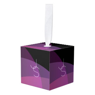 Uw overlappende Initialen   Modern Paars en roze Decoratie