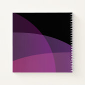 Uw overlappende Initialen | Modern Paars en roze Notitieboek (Achterkant)