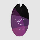 Uw overlappende Initialen | Modern Paars en roze Ornament (voorkant)