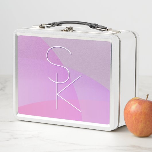 Uw overlappende Initialen | Modern roze geometrisc (In situ)