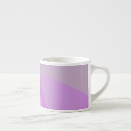 Uw overlappende Initialen | Modern roze geometrisc Espresso Kop (Rechts)