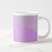 Uw overlappende Initialen | Modern roze geometrisc Grote Koffiekop (Rechts)