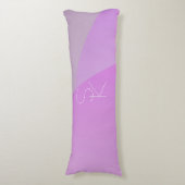 Uw overlappende Initialen | Modern roze geometrisc Lichaamskussen (Voorkant Verticaal)