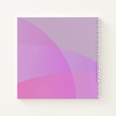 Uw overlappende initialen | Modern roze geometrisc Notitieboek (Achterkant)