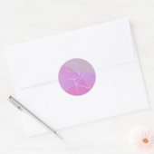 Uw overlappende Initialen | Modern roze geometrisc Ronde Sticker (Envelop)