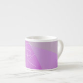 Uw overlappende initialen | Moderne roze geometris Espresso Kop (Voorkant rechts)