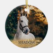 Uw paard foto Kerstmis Keramisch Ornament (Voorkant)