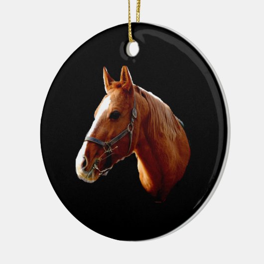 Uw paard - sierbloem keramisch ornament (Links)