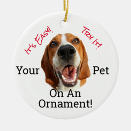 Uw pakket op een keramisch ornament