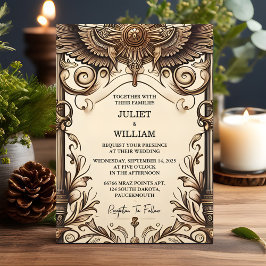 Uw Papyrus  Retro Vellum Overlay Bruiloft Kaart