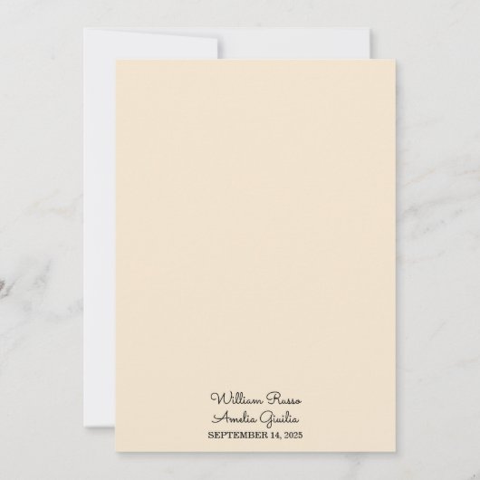 Uw Papyrus  Retro Vellum Overlay Bruiloft Kaart (Achterkant)