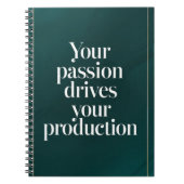 Uw passie drijft uw productie optie 2 notitieboek (Voorkant)