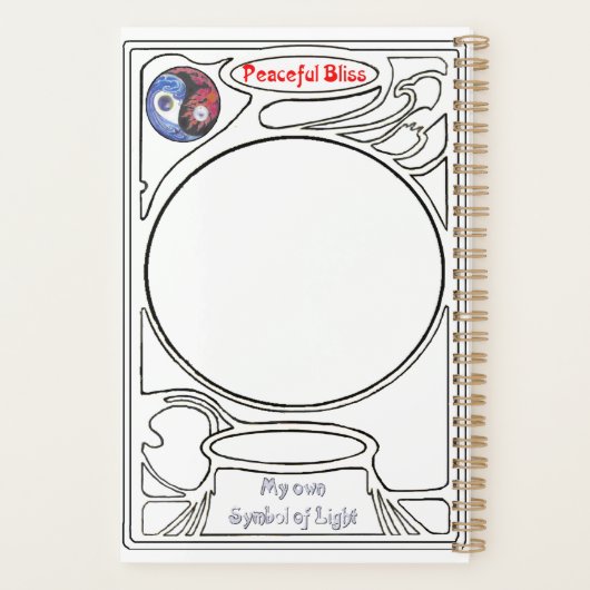 Uw peaceful Bliss Diary Planner (Achterkant)