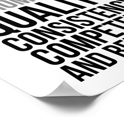 Uw persoonlijk merk is een belofte aan uw cliënten poster (Hoek)