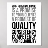 Uw persoonlijk merk is een belofte aan uw cliënten poster (Voorkant)