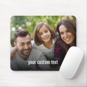 Uw persoonlijke foto en tekst of naam toevoegen muismat (Met muis)